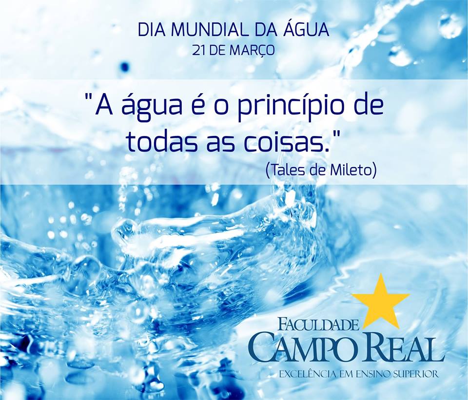 Faculdade Campo Real Guarapuava - Dia Mundial da água 